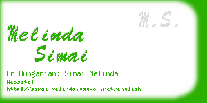 melinda simai business card